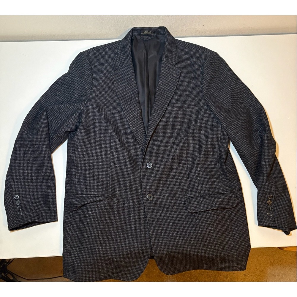 Men's L.L. Bean Gray Wool Blazer | 48 Tall